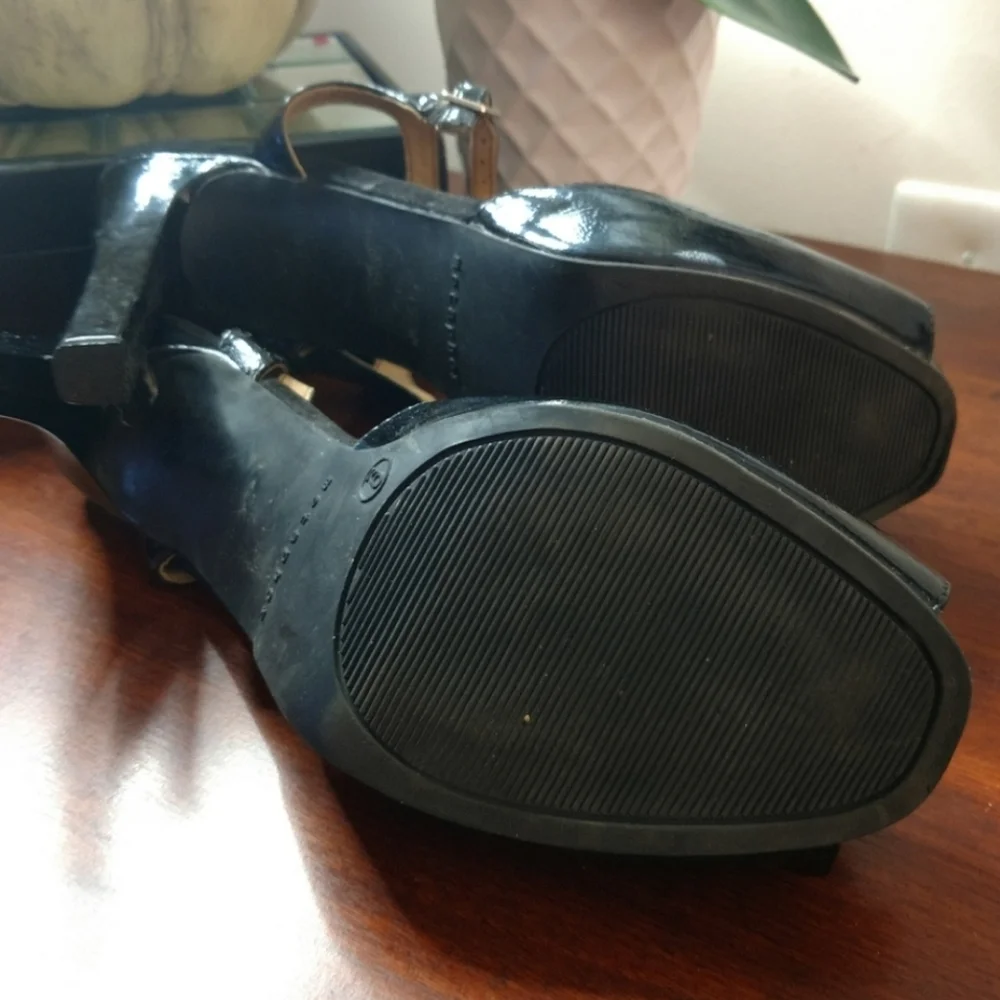 Metaphor Patent Leather Open Toe Heel Sz 9